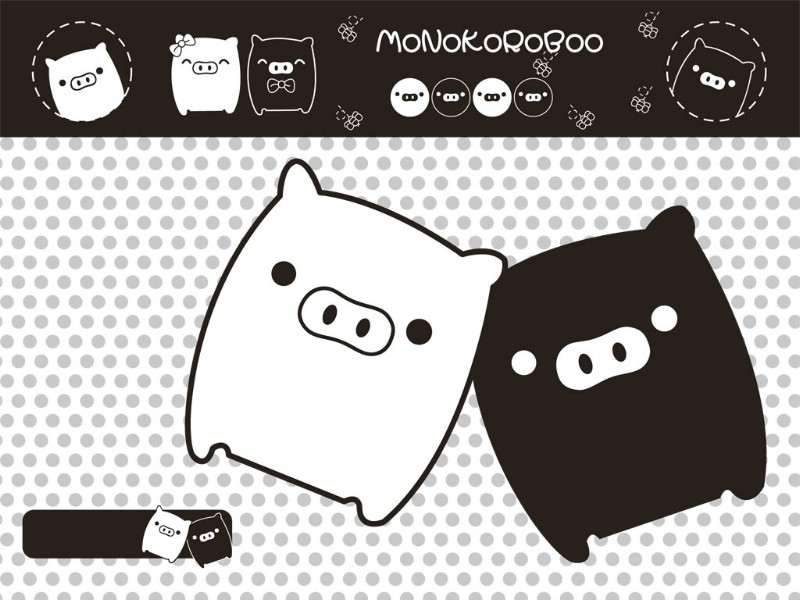 黑白猪 Mono KuRo BOO 壁纸16壁纸 黑白猪 （Mono壁纸 黑白猪 （Mono图片 黑白猪 （Mono素材 动漫壁纸 动漫图库 动漫图片素材桌面壁纸