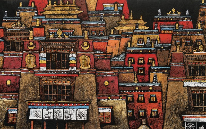 藏族祥巴版画 壁纸38壁纸 藏族祥巴版画壁纸 藏族祥巴版画图片 藏族祥巴版画素材 绘画壁纸 绘画图库 绘画图片素材桌面壁纸