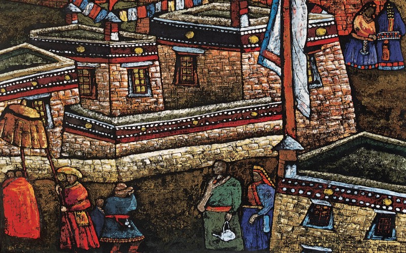 藏族祥巴版画 壁纸39壁纸 藏族祥巴版画壁纸 藏族祥巴版画图片 藏族祥巴版画素材 绘画壁纸 绘画图库 绘画图片素材桌面壁纸