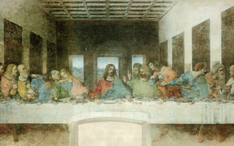 世界名画壁纸欣赏 Fine Art Painting Leonardo da Vinci The Last supper detail 1495 97 Milano Santa Maria della Grazia壁纸 世界名画壁纸(三)壁纸 世界名画壁纸(三)图片 世界名画壁纸(三)素材 绘画壁纸 绘画图库 绘画图片素材桌面壁纸