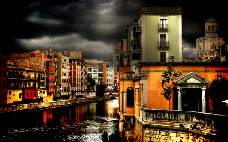 HDR 西班牙城市映像 沿河而建的色彩绚丽的民居 西班牙 Girona 犹太人街壁纸 HDR 西班牙城市映像壁纸 HDR 西班牙城市映像图片 HDR 西班牙城市映像素材 人文壁纸 人文图库 人文图片素材桌面壁纸