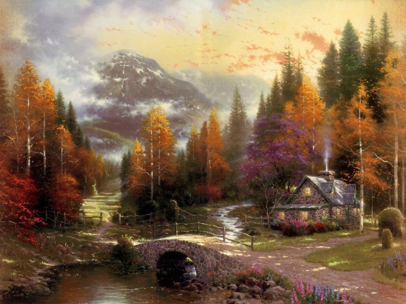  Along the Lighted Path 田园小径油画壁纸壁纸 Thomas Kinkade 温馨田园风景油画系列(第一辑)壁纸 Thomas Kinkade 温馨田园风景油画系列(第一辑)图片 Thomas Kinkade 温馨田园风景油画系列(第一辑)素材 绘画壁纸 绘画图库 绘画图片素材桌面壁纸