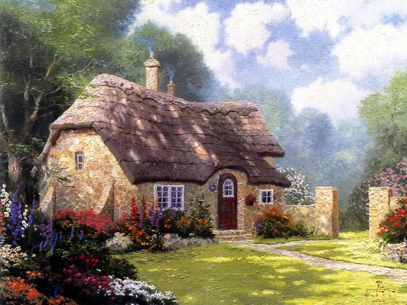  Beyond the garden gate 田园风景油画壁纸壁纸 Thomas Kinkade 温馨田园风景油画系列(第一辑)壁纸 Thomas Kinkade 温馨田园风景油画系列(第一辑)图片 Thomas Kinkade 温馨田园风景油画系列(第一辑)素材 绘画壁纸 绘画图库 绘画图片素材桌面壁纸