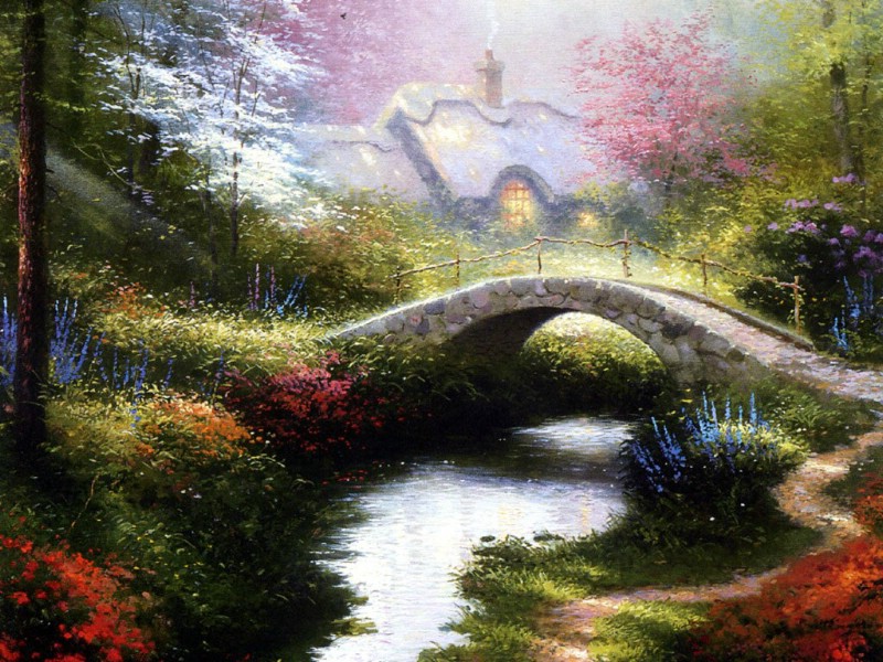  诗意的庭院 田园风景油画壁纸壁纸 Thomas Kinkade 温馨田园风景油画系列(第一辑)壁纸 Thomas Kinkade 温馨田园风景油画系列(第一辑)图片 Thomas Kinkade 温馨田园风景油画系列(第一辑)素材 绘画壁纸 绘画图库 绘画图片素材桌面壁纸